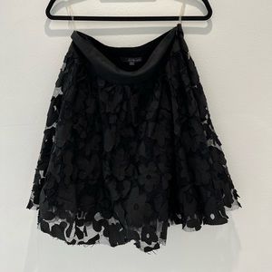 Black floral skirt